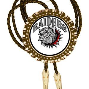 Las Vegas RAiders Bolo Tie All Metal Necktie Photo Art Hand Made New All Brass M